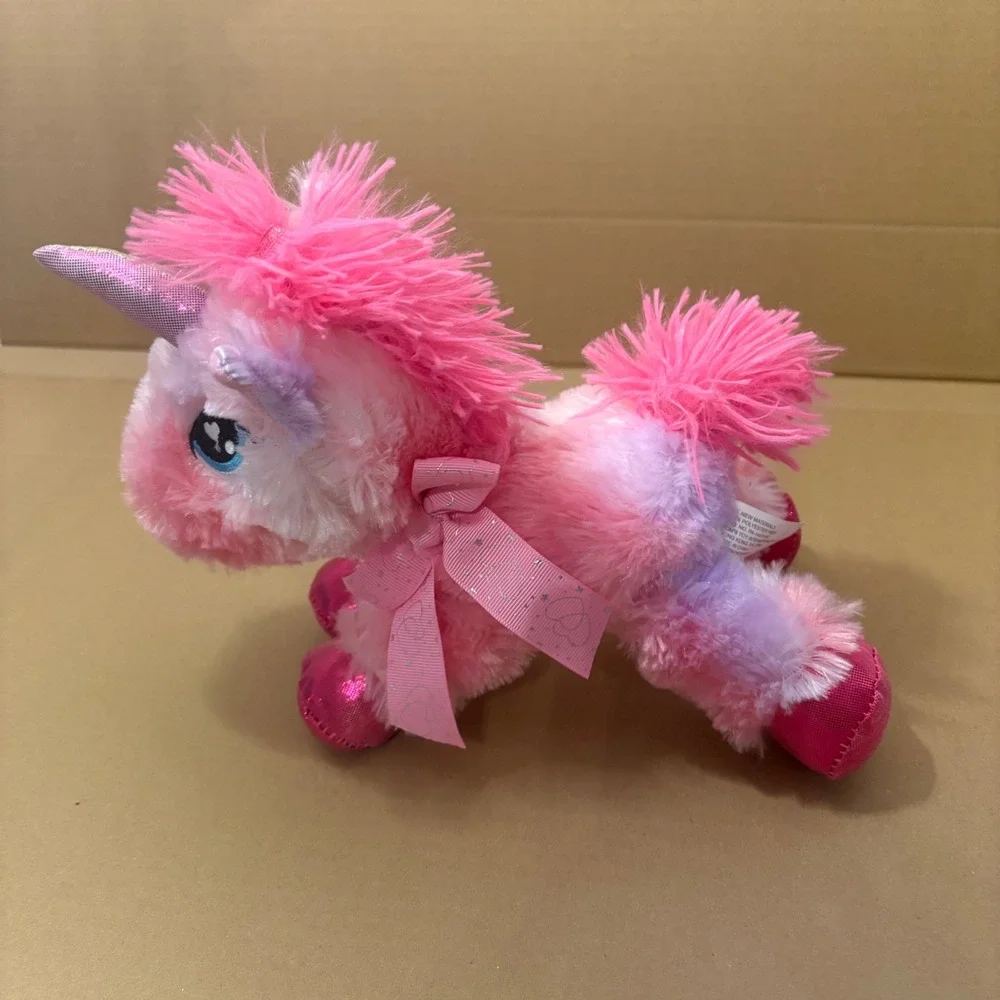 Pink Unicorn Plush Stuffed Animal Toms Toy‎ International Pink Mane and Tail